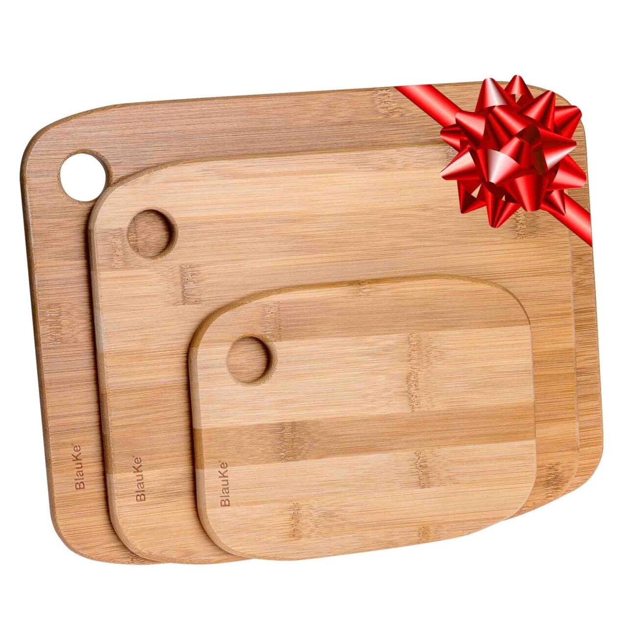 Bamboo Cutting Board Set Of 3 Kitchen Wood Chopping Boards Sustainable Material